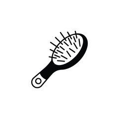 Hairbrush icon design with white background stock illustration