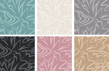 Seamless Abstract Line Pattern in Neutral and Pastel Colors