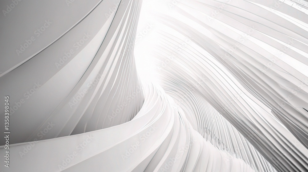 Poster abstract modern architecture background with flowing lines
