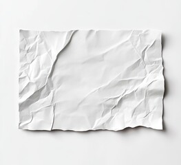 Obraz premium Wrinkled white sheet of paper