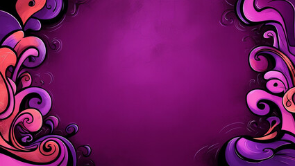 purple background modern gradient mascot motif