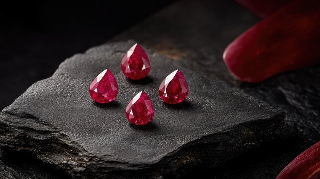 A collection of Burmese rubies with intense red saturation and clarity.