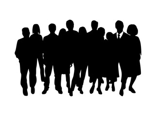 Business Team Silhouette - Vector Illustration