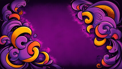 purple background modern gradient mascot motif