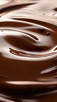 Chocolate l&iacute;quido derretido se movendo suavemente