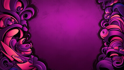 purple background modern gradient mascot motif