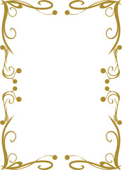 golden artistic invitation card border
