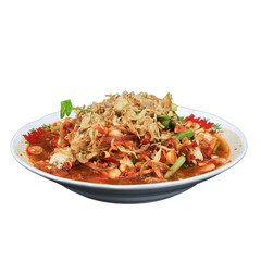 Spicy noodle dish restaurant kitchen food photography indoor close-up culinary delights