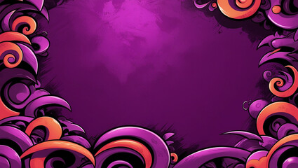 purple background modern gradient mascot motif