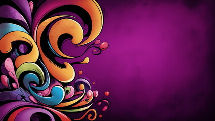 purple background modern gradient mascot motif