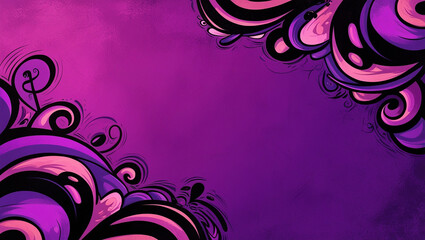 purple background modern gradient mascot motif