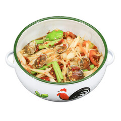 Culinary delight delicious seafood salad in a bright coastal kitchen