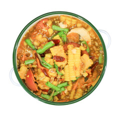 Spicy vegetable stew photography cozy kitchen culinary delight