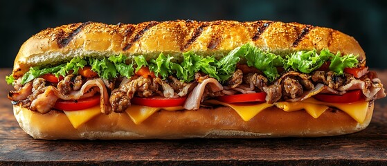 Gourmet Sub Sandwich.