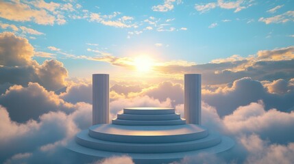 Fototapeta premium Heavenly Stage at Sunrise.