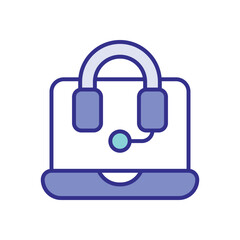 Online Help icon vector stock illustration