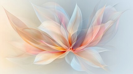 Ethereal Neon Atelier with Pastel Bloom of Luminescent Threads Intertwined in Peach, Orange, and Blue Hues 120 Characters