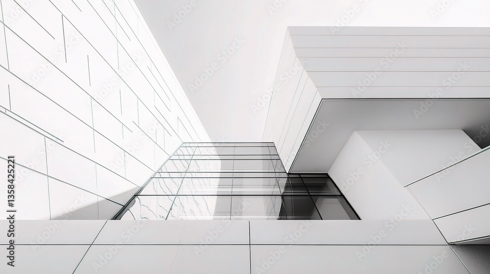 Aufkleber modern architecture geometry and perspective in minimalist design