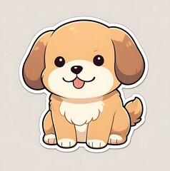 A puppy dog on white background 