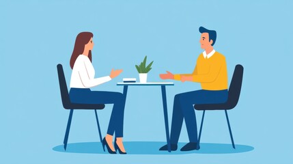 Job Interview with Engaged Participants in Calm Setting