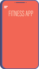 Mobile fitness app vector illustration