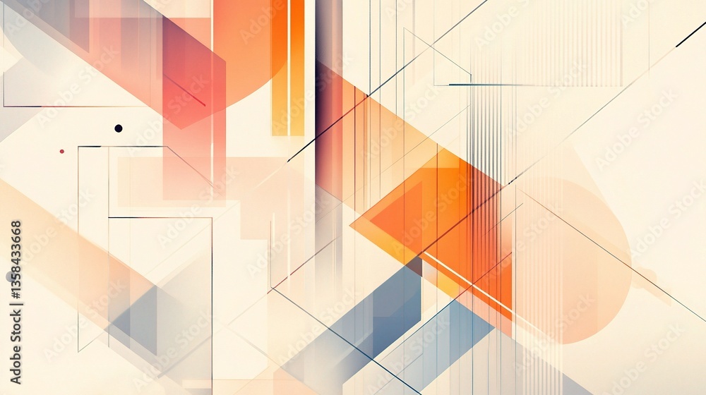 Poster abstract architecture background with dynamic lines and shapes