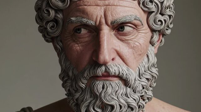 Ancient philosopher sculpture brings history to life in stunning detail with intricate features