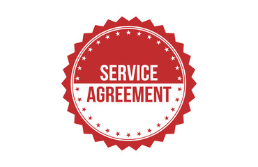 Fototapeta premium Service Agreement red ribbon label banner.