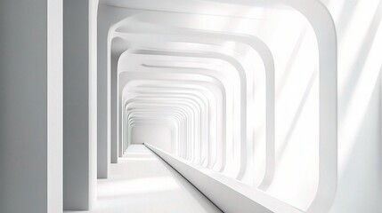 Abstract Industrial Technology Background in White with Lines