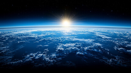 Obraz premium interdependence of celestial entities, emphasizing the enigmatic nature of the universe and the convergence of Earth with cosmic domains, highlighting modern cosmic connections