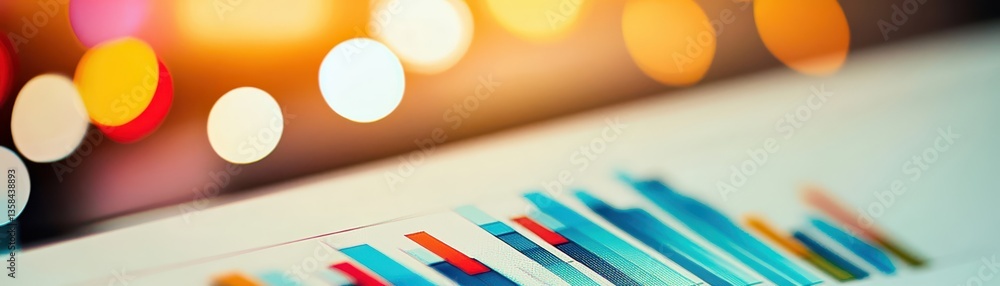 Poster colorful graphs, data visualization, analysis and reporting for business insights