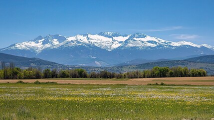 Fototapeta premium Panoramic View of Majestic Pyrenees Mountains in France