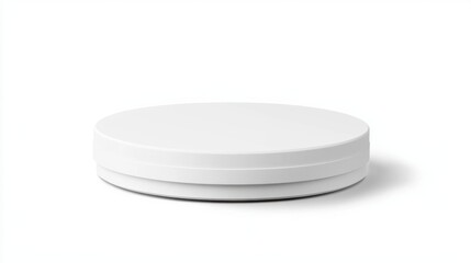 White round display platform.