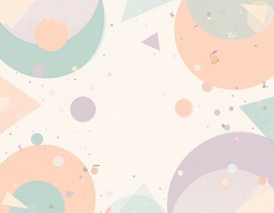Soft pastel shapes in harmony on a light background