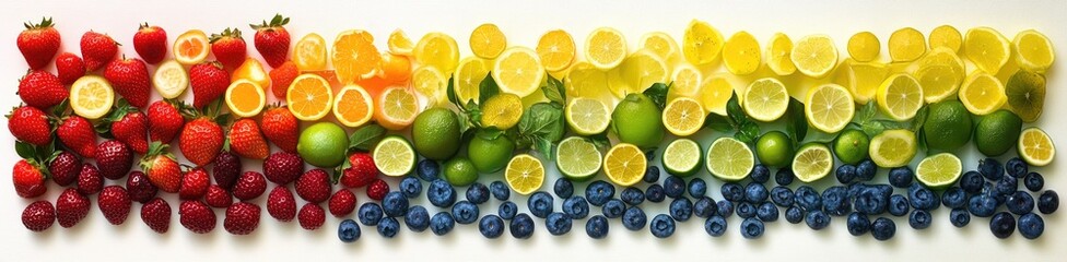 Colorful array of fresh fruits