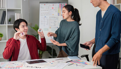Team Collaboration and UI Design. A group brainstorming session focused on user experience and...