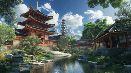 Fototapeta premium Eternal Temple Autumn