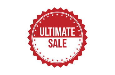 Ultimate sale red ribbon label banner.