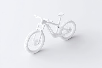 Naklejka premium Monochromatic mountain bike, studio shot