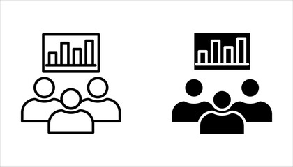 Minimal Teamwork in business management icon set, vector illustration with white background.