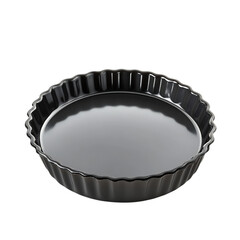 A Premium Non Stick Round Tart Pan with Polished Finish Isolated on Transparent Background