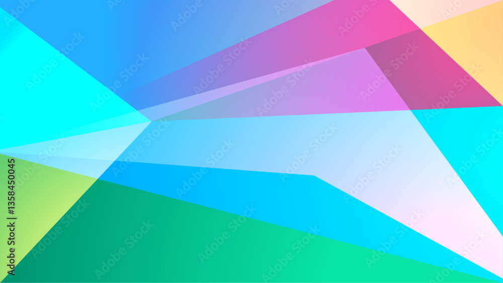 Poster abstract colorful gradient geometric background designed with stylish and clean elements vector illu