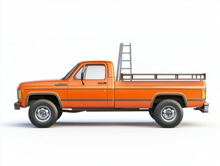 Naklejka premium Classic Orange Pickup Truck