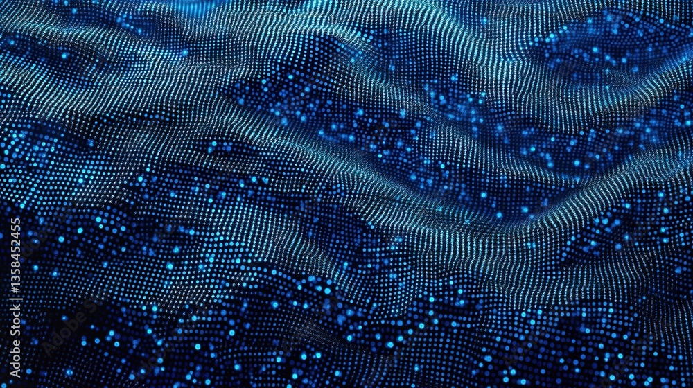 Poster abstract digital technology background with blue data dots