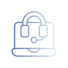 Online Help icon vector stock illustration