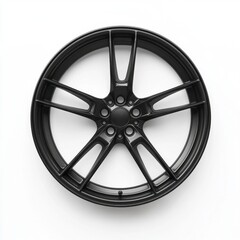 Sleek Black Alloy Car Rim