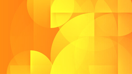 abstract yellow and orange gradient geometric background with overlapping shapes vector illustration