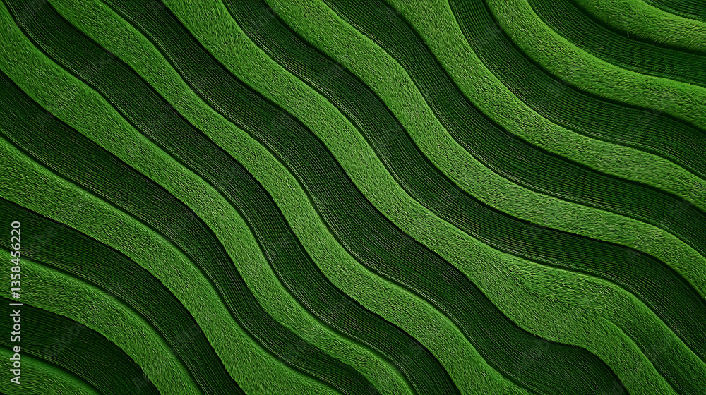 Poster flowing green waves nature scene abstract background soft textures close-up view vibrant design for 