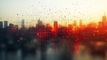 Obraz premium Sleek research database interface in white, gold, red, and silver tones symbolizes innovation, data integrity, and futuristic technology, representing groundbreaking analysis and modern advancements. 