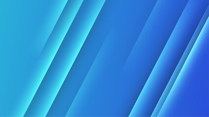 Obraz premium blue gradient abstract geometric background vector illustration